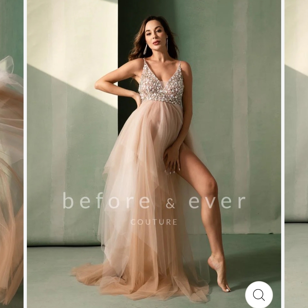 Women's Beige Evening Dress